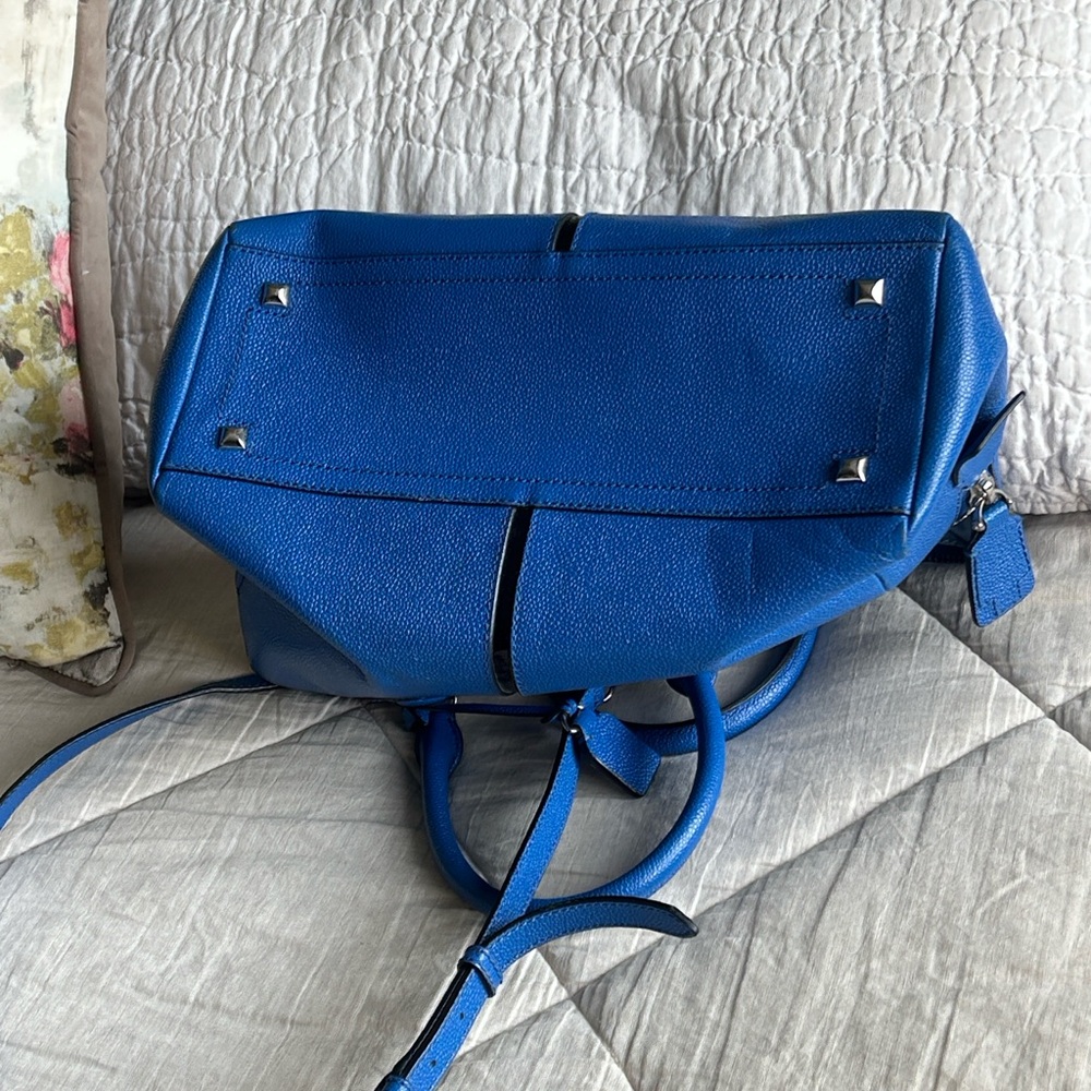 henri bendel Electric Blue Leather Satchel with Strap - Picture 3 of 7